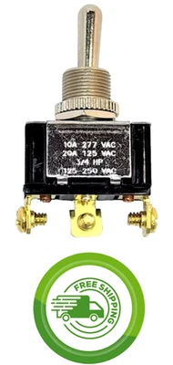 Heavy Duty AC Toggle Switch - {On } -Off-{On} Momentary 20A 125VAC 30-055 - Image 1 of 2