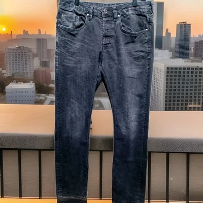 Buffalo Evan-x Slim Stretch 34x34 Black Denim Jeans Men's - Image 1 of 4