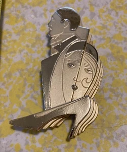 Vtg Rare AJC Signed "The Woman with a Stiletto" PABLO PICASSO Heel Brooch Pin - Picture 1 of 12