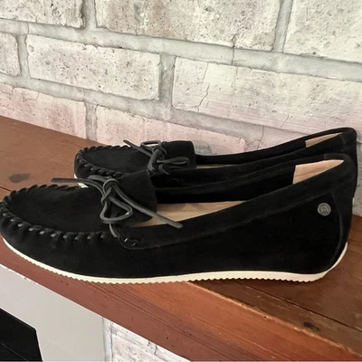 Mocasín de gamuza negro para mujer Hush Puppies talla 9 Foto 1 de 4