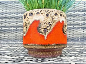 MID CENTURY 60'S DUMLER & BREIDEN WEST GERMAN POTTERY FIRE FAT LAVA PLANT POT - Picture 1 of 17