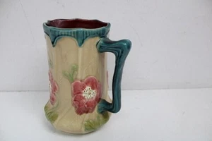 Art Nouveau Pitcher BFN9 Hand Painted Iris Faience D'Art Peint Main France - Picture 1 of 12