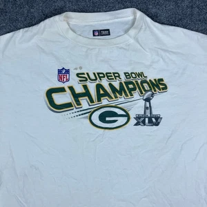 T-shirt NFL uomo taglia 2XL bianca Super Bowl XLV Champions maglietta grafica - Foto 1 di 8