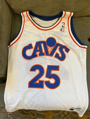 Vintage 80s Cleveland Cavaliers Cavs NBA Champion Mark Price #25 White Jersey 44 - Image 1 of 2