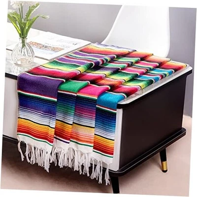 Mexican Table Runner 14 x 84 Inches Fiesta Mexican Theme Party Decoration 4Pack - Image 1 of 4