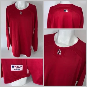Maglione St. Louis Cardinals Majestic Therma Base Uomo 2XL Rosso Riscaldamento YGI Q5-205 - Foto 1 di 15