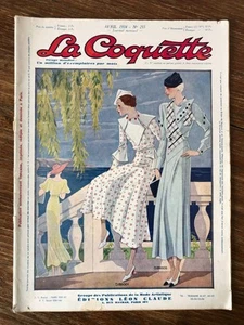 Genre Echo / La Mode Illustrée : REVUE LA COQUETTE # 255 (Avril 1934) - Picture 1 of 9