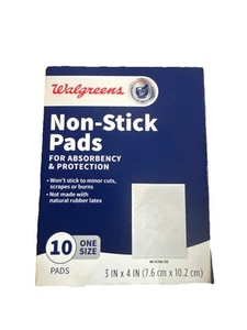 Walgreens Non Stick Pads for absorbency and protection 10 ct./ 3"x4" - Picture 1 of 2