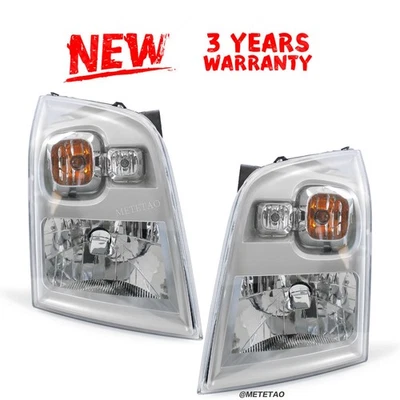 Headlights For Ford Transit Mk7 Van 2006-14 Chrome Headlamps 1 Pair Left & Right - Image 1 of 4