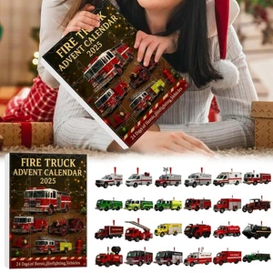 Countdown Calendar Mini Fire Truck Advent Calendar 2025 24 Days Countdown  - Picture 1 of 9