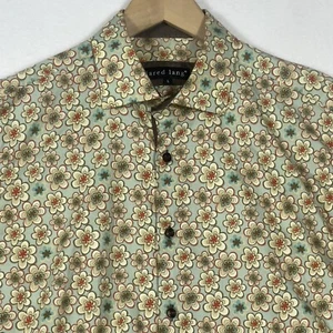 Jared Lang Shirt Large Button up Long Sleeve casual floral Men’s sz L - Picture 1 of 8