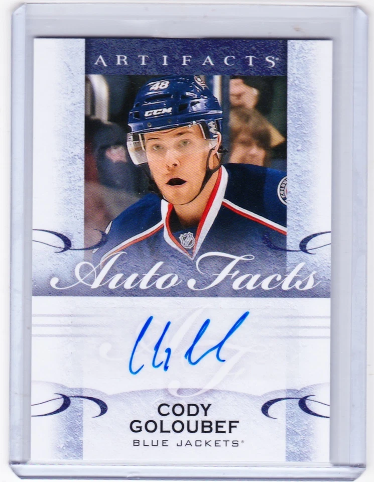 14-15 2014-15 ARTIFACTS CODY GOLOUBEF AUTOFACTS AUTOGRAPH A-CG BLUE JACKETS - Image 1 of 1