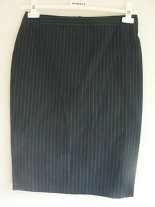 Therapy PENCIL Skirt Size 10 BLUE WITH WHITE STRIPES - Picture 1 of 2