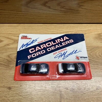 Racing Champions 1/64 NASCAR Carolina Ford Dealers Mark Martin Jeff Gordon Auto - Image 1 of 4