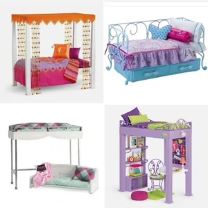 American Girl McKenna Loft Bed, Julie Canopy Bed, Curlicue Day Bed, Bunk Bed - Picture 1 of 49