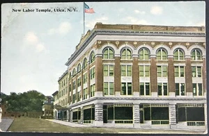 New Labor Temple, Utica, NY postally unused - Picture 1 of 2