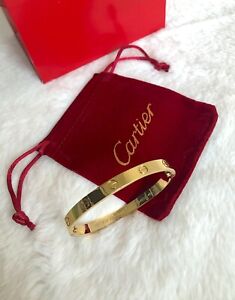 Women’s Love Bracelet in Yellow Gold | Size 17cm - BRAND NEW