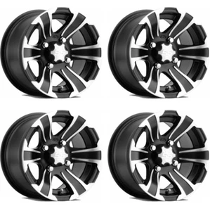 4 ATV/UTV Wheels Set 12in ITP SS312 Black 4/156 4+3 550 - Picture 1 of 4