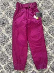 Ossi Ski Wear Pantaloni da Neve Donna Berry Sci/Snowboard con Cintura Taglia 12 Vintage - Foto 1 di 8