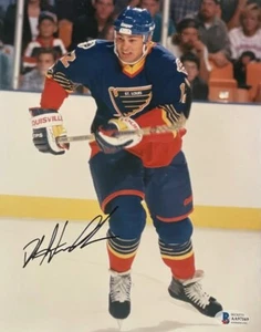 Dale Hawerchuk RARE St Louis Blues 8x10 W/BAS COA (Deceased) - Picture 1 of 2
