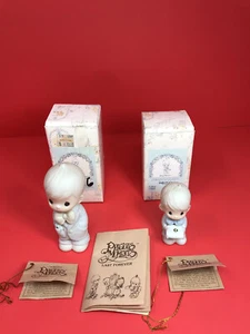 Precious Moments Best Man Ring Bearer E2836 E2833 Original Boxes Cross Dove Mark - Picture 1 of 10