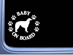 Baby an Bord Barsoi L544 6" Aufkleber russischer Hund Decal - Bild 1 von 1