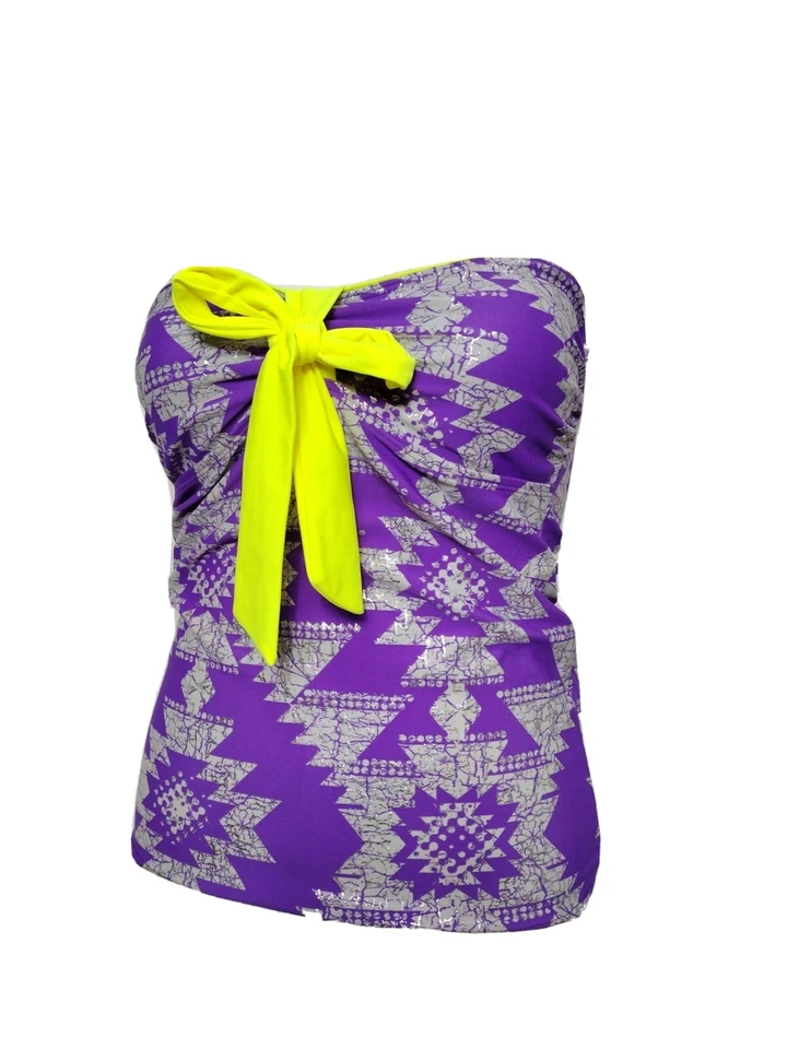 mudd Women's NEW SMALL Removable pads Halter Tankini Top Wire free Purple (#e7 - Image 1 of 4