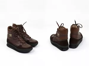 Rare Vintage Adidas Trekking Brown Leather Sneakers Boots Size 8½ - Picture 1 of 17