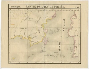 Mapa antiguo del sudeste de Borneo - Imagen 1 de 1