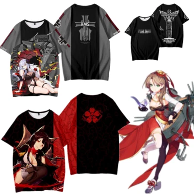 Camiseta Anime Azur Lane Estampado 3D Unisex Informal Manga Corta Verano Camiseta Foto 1 de 4