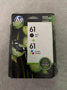 HP61 Black/61 Tricolor/61 2-PACK Ink Cartridges (Oct 2018) - Picture 1 of 5