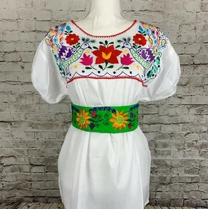 Cintura hippie bohémien da donna messicana fatta a mano ricamata intrecciata L-XL - Foto 1 di 3