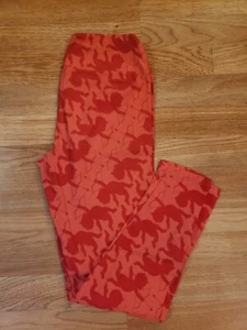Leggings LuLaRoe OS Cupido Cherubini San Valentino Rosso Rosa Taglia Unica 2-10 Nuovi con etichette - Foto 1 di 7