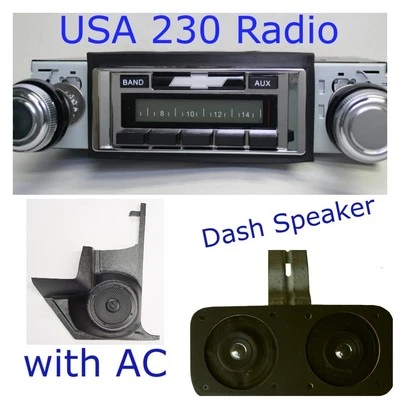 Paquete W AC 1966 Chevelle El Camino EE. UU. 230 Radio Tablero Altavoz Paneles de Kick    Foto 1 de 4