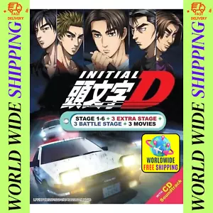 Initial D Complete Series Anime DVD Stage 1-6 +3 Extra Stage +3 Battle + 3 Movie - Picture 1 of 10