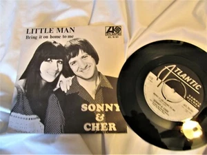 SONNY AND CHER LITTLE BIG MAN 7" PROMO-SAMPLE 45*IMPORT SWEDEN* QTY.-TESTED + - Picture 1 of 6