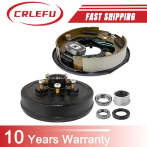 2x Trailer Hub Drum 5 on 4.5" & Right Electric Brake 10"x2-1/4" for 3500 lb axle - Imagen 1 de 8