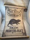 Rigor Mortis Rat Witch Canvas Halloween Prop Art Decor Hanging New