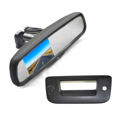 Reverse Backup Camera & Rear Mirror Monitor for Chevrolet Silverado / GMC Sierra - Image 1 of 4