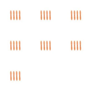 Hubsan Nano Q4 H111 All Orange Nano Quadcopter Propeller blade Set 7 Pack - Picture 1 of 2
