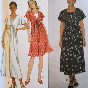Abito anni 90 modello semplicità 8032 manica kimono vita alta scollo V 6 8 10 - Foto 1 di 3