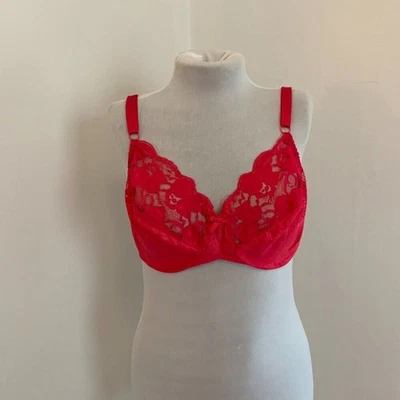 Sujetador de encaje Bravissimo rosa sexy 40 C 7550 Plus con aros sedoso puro empuje de colección Foto 1 de 4