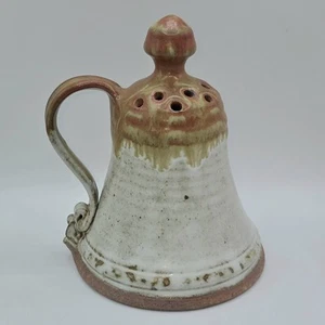 Vintage Studio Art Pottery Sugar Shaker Parmesan Handmade And Signed Jane Logan - Picture 1 of 7