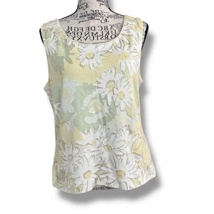 St John Floral Knit Tank Size M USA Classic Designer - Picture 1 of 4