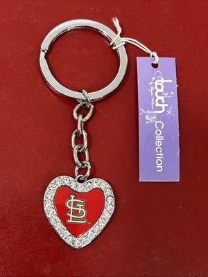 St Louis Cardinals Keychain Rhinestone St. L. Emblem Team Color Baseball 2007 - Image 1 of 3