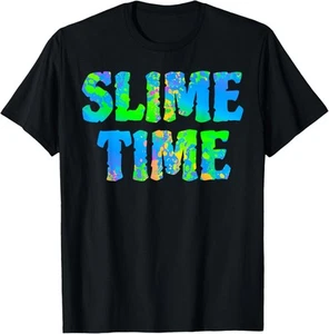 Slime Time T Shirt Funny Trendy Blue Kids Boys Girls Gift T-Shirt Hoodie - Picture 1 of 16
