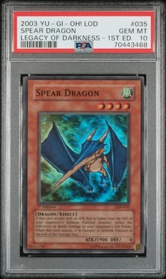 YUGIOH PSA 10 2003 Spear Dragon LOD-035 Super Rare 1st Edition *3468 - Image 1 of 2