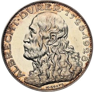 Germany - Goetz "Albrecht Durer" Silver Medal - NGC MS63 - STUNNING PROOF LIKE ! - Image 1 of 4