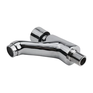 Single Lever Brass Chrome Tap with Self Closing Function for Water Saving - Picture 1 of 17