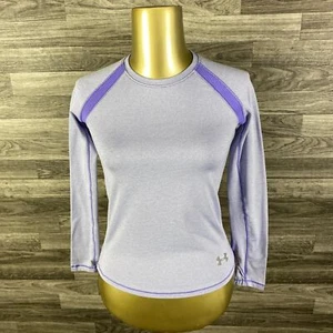 UNDER ARMOUR Crewneck Pullover Purple Activewear Running Shirt Girl's Size Small - Picture 1 of 10